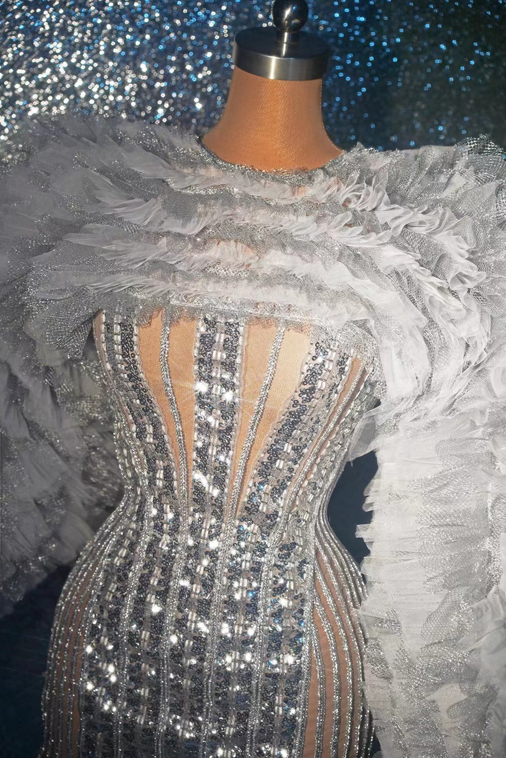 All That Glitters Puff Sleeve Cocktail Dress