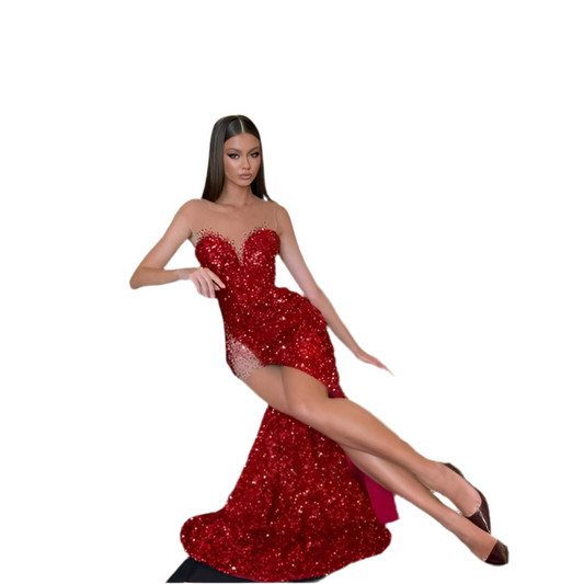 Red Brick Road Evening Gown
