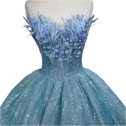 Exquisite Blue Quinceanera Dress