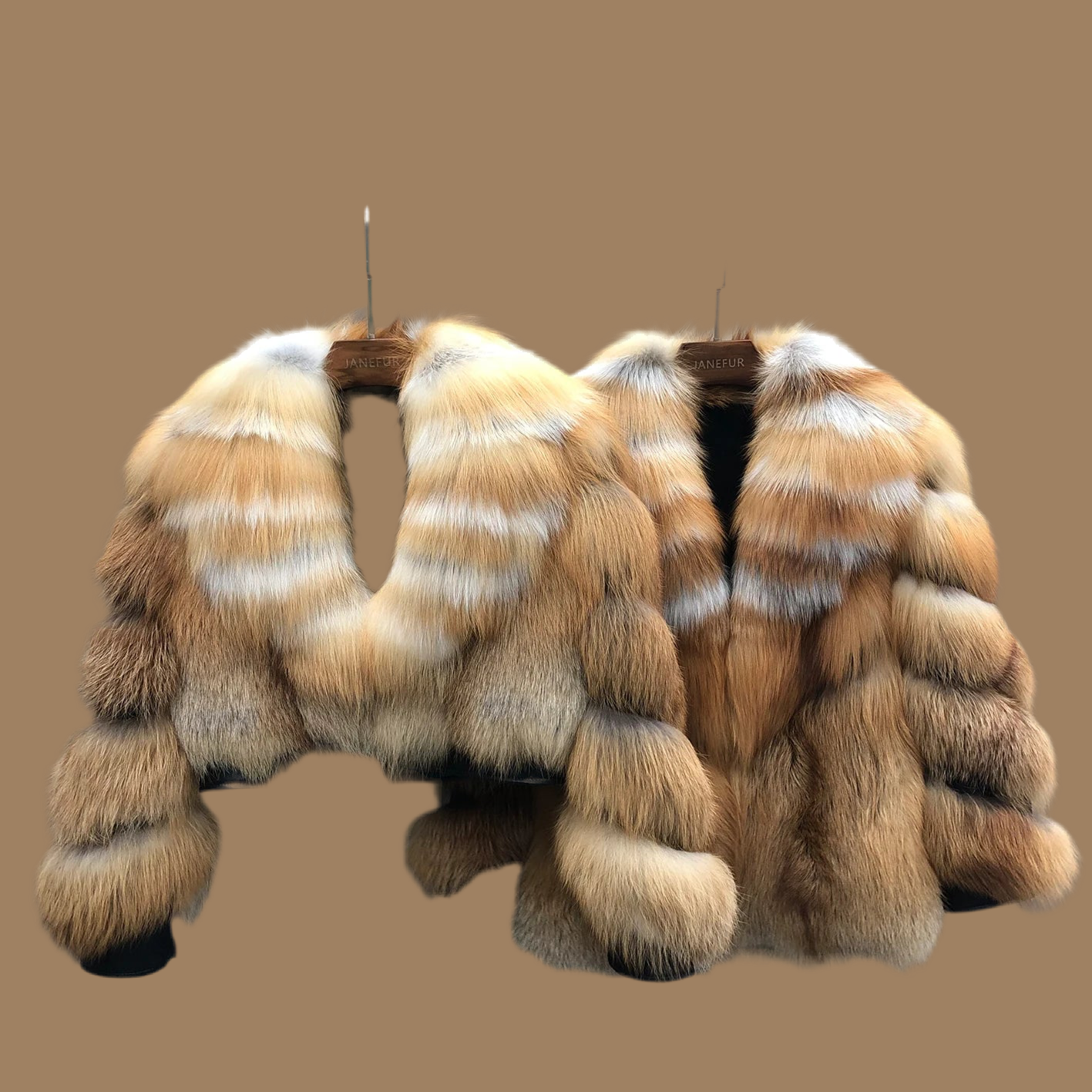 Pep Talk Natural Red Fox Fur Coat