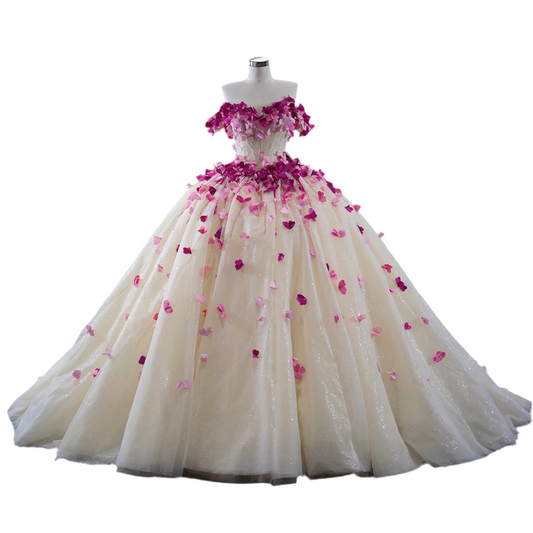 Flowers Blooming Glam Quinceanera Dress