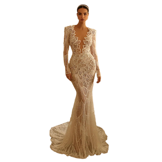 Dubai Prom Queen Beaded Gown