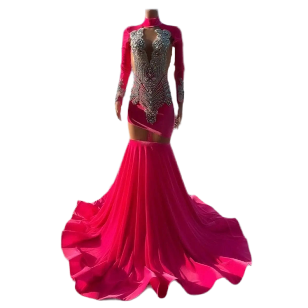 Royal Velvet Crystal Prom Dress