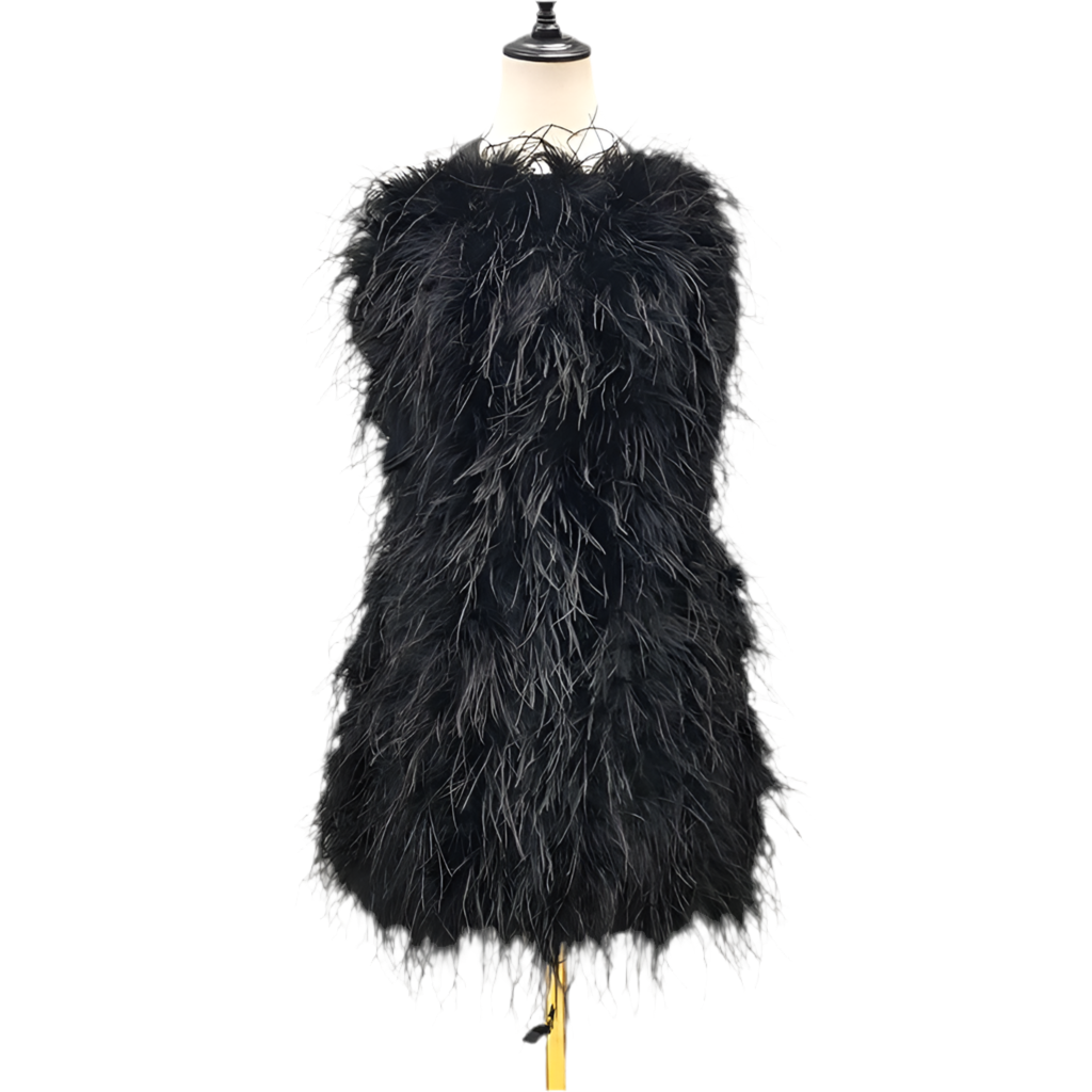 Opulent Life Ostrich Feather Dress
