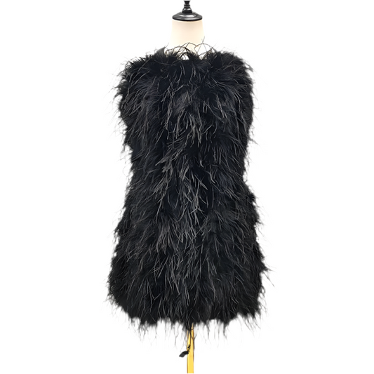 Opulent Life Ostrich Feather Dress