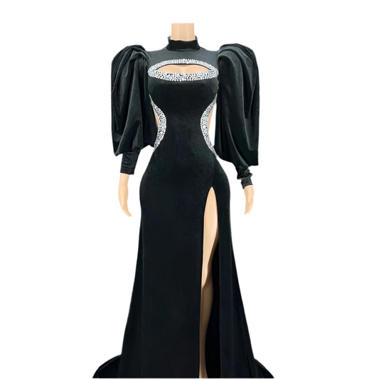 Your Highness Velvet Crystal Dress