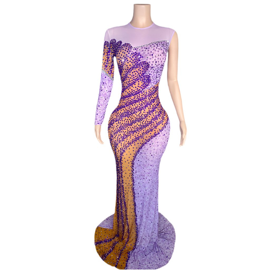 Amethyst Goddess Evening Gown