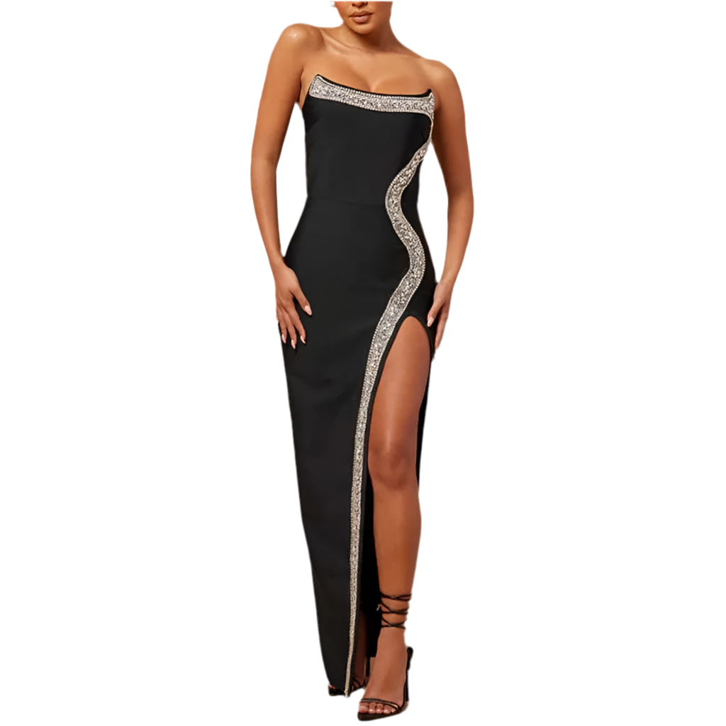 High-Ticket Glam Rhinestone Dress