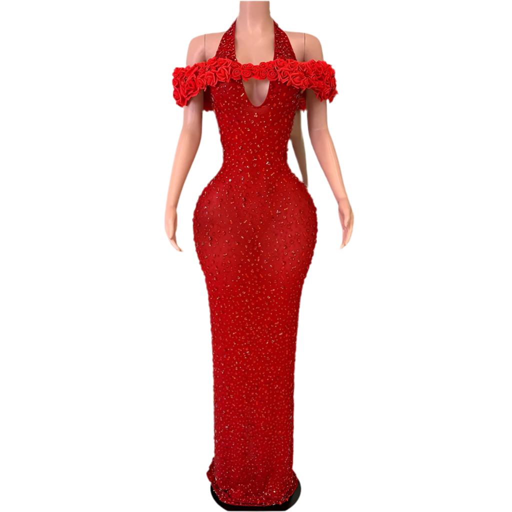 Classy Chic Jeweled Evening Gown