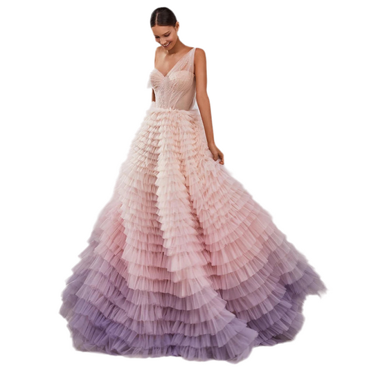 Glory Ombre Pink Lilac Gown
