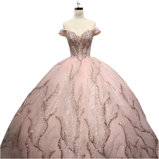 Fairy Dust Pink Quinceanera Dress