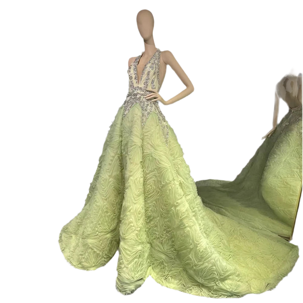 The One 3D Floral Prom Graduation Gown