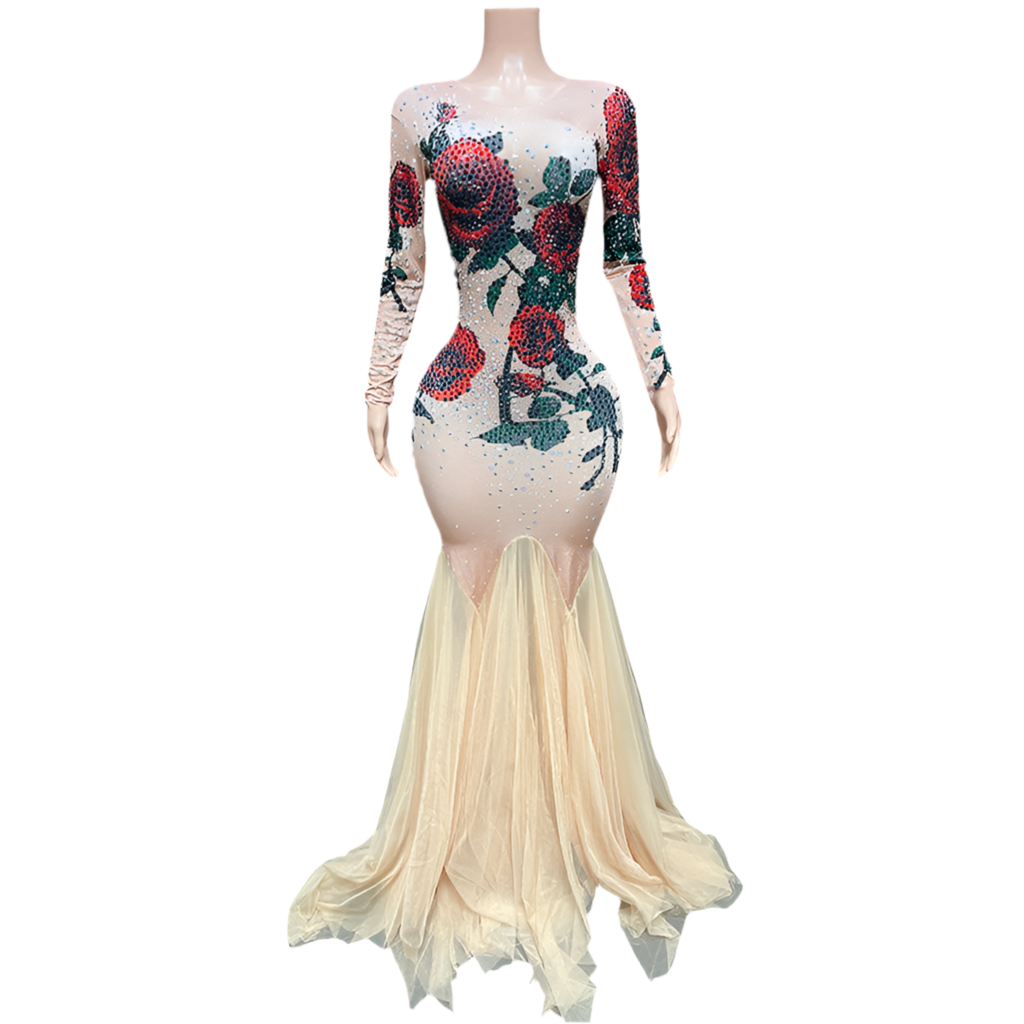Concrete Rose Evening Gown
