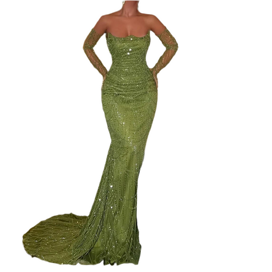 Show Stopper Evening Gown + Gloves