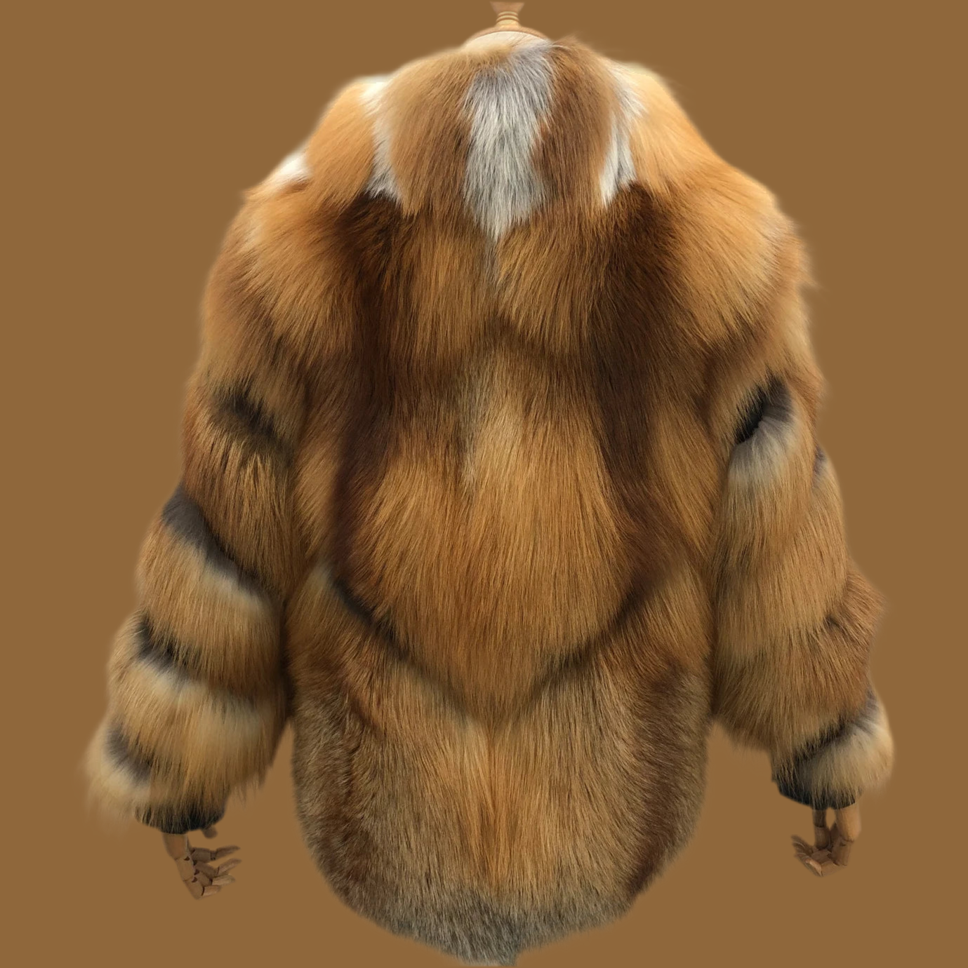 Pep Talk Natural Red Fox Fur Coat