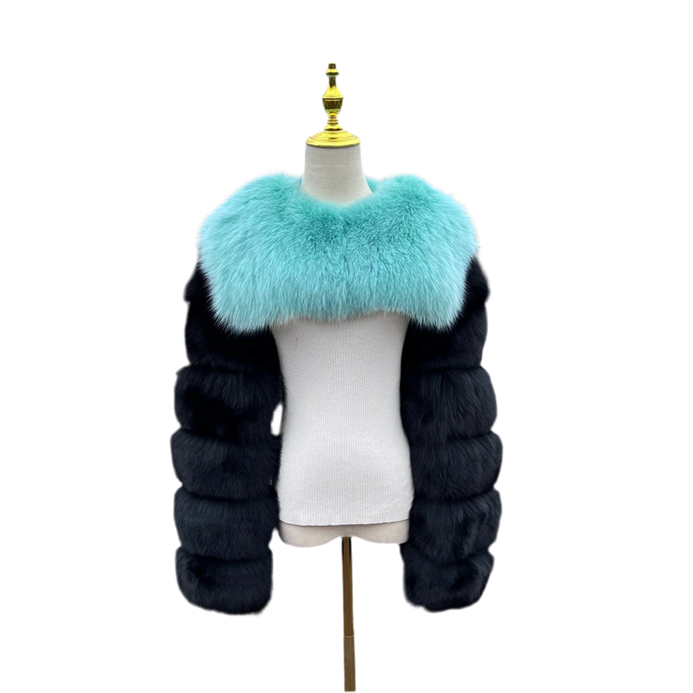 Montreal Real Fox Fur Crop Coat