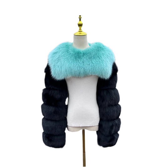 Montreal Real Fox Fur Crop Coat