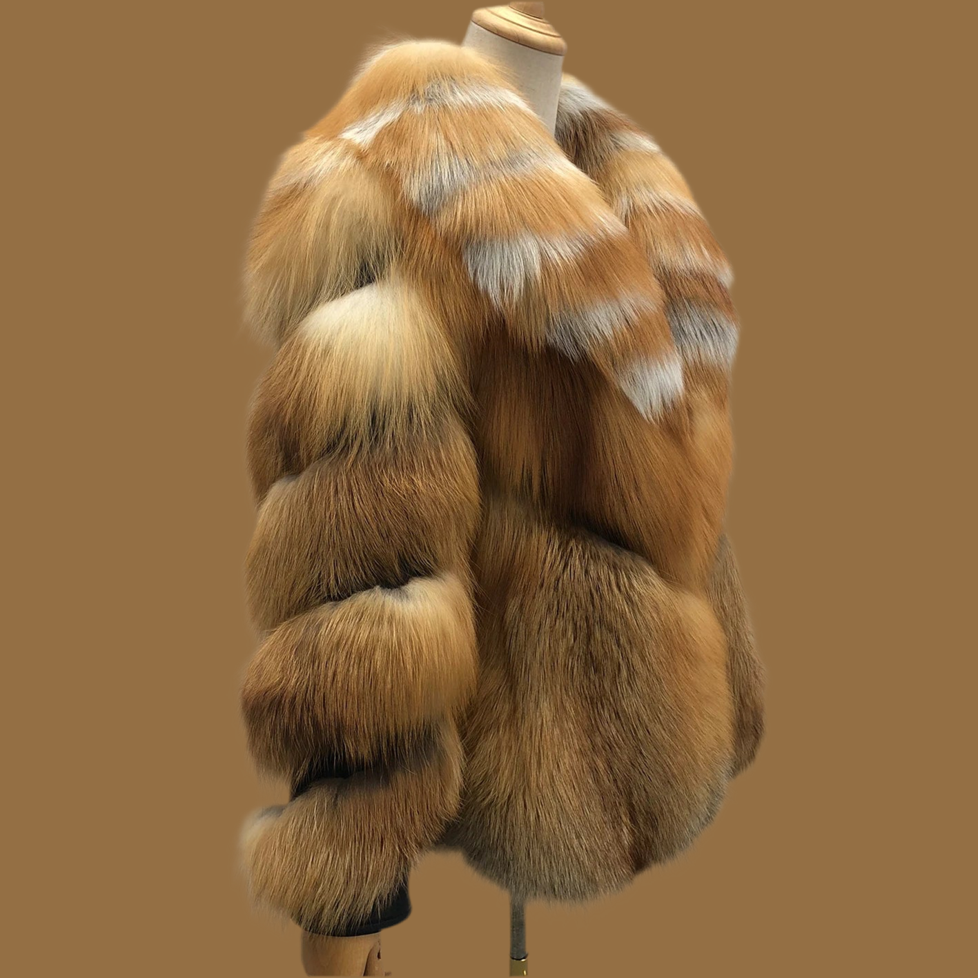 Pep Talk Natural Red Fox Fur Coat