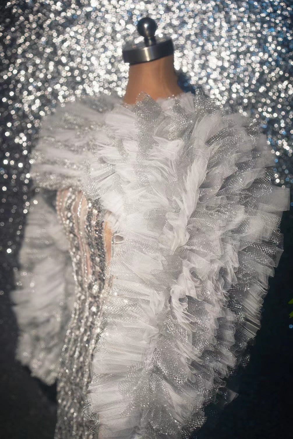 All That Glitters Puff Sleeve Cocktail Dress