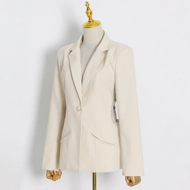 Penthouse Tassel Knotted Hollowed Out Back Blazer
